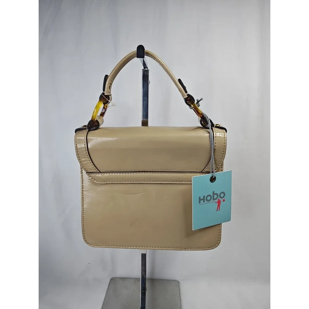 HOBO Lady Leather Handbag Almond Beige NWT Top Handle Crossbody Shoulder Bag New